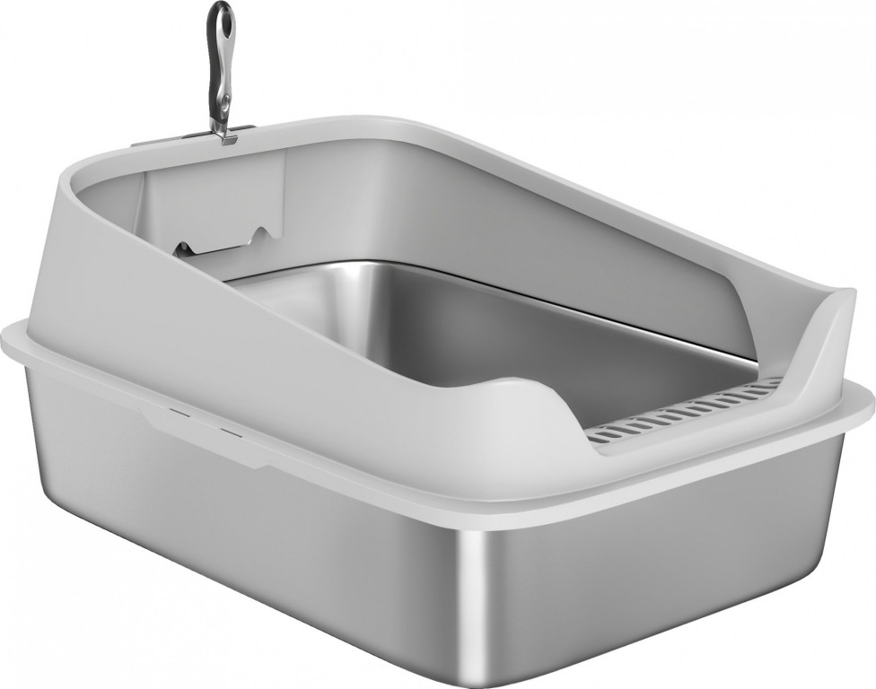 Kočičí toaleta XXL 70 x 50 x 30 cm | světle šedá