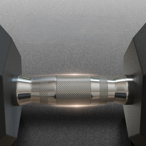 Činky s vroubkovanou rukojetí 2 x 15 kg | černé č.4