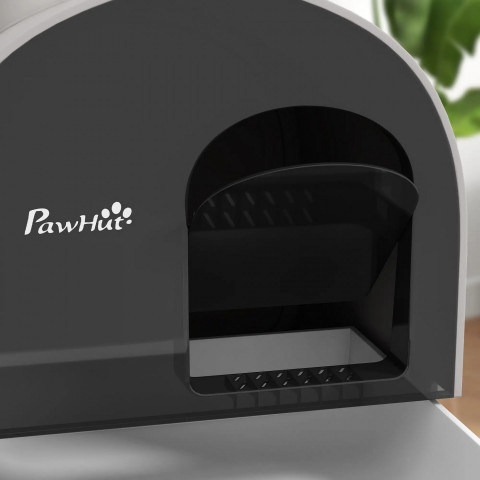 Kočičí toaleta s víkem 43x44x47 cm | šedá č.4