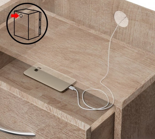 Noční stolek Elois 2 ks 54x39x28cm | dub č.4