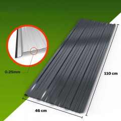 Sada 14 trapézových plechů 110x46cm | antracit č.2