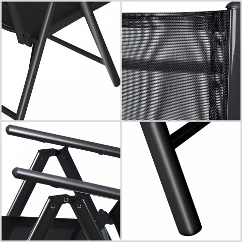 Sada 3 zahradních židlí Bern | antracit č.5