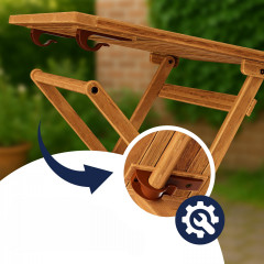 Zahradní skládací stůl z akáciového dřeva 70x70x73cm č.3