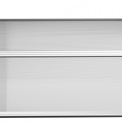 Venkovní stříška z polykarbonátu a hliníku, 110 x 60 x 18 cm | průhledná + šedá č.3