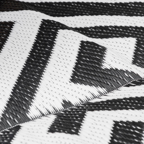 Venkovní koberec 152x243 cm | černý + bílý č.4
