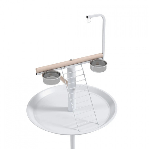 Stojan s krmítkem pro ptáky 138 cm | bílý č.4