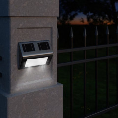 LED solární nástěnné svítidlo z nerezové oceli s krytím IP65 č.1