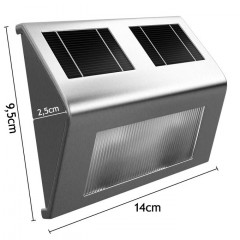 LED solární nástěnné svítidlo z nerezové oceli s krytím IP65 č.2