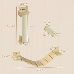 Sada prolézaček pro kočky do 5 kg, 3 díly | přírodní č.2