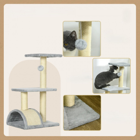 Kočičí škrabadlo 72 cm | světle šedé č.6