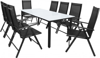 Zahradní hliníková sedací souprava Bern 9dílná | antracit č.1