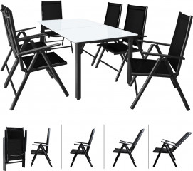 Zahradní hliníková sedací souprava Bern 7dílná | antracit č.1