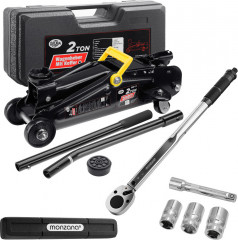 Zvedák auta 2t 135-330 mm + momentový klíč 6dílný č.1