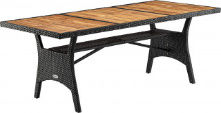 Zahradní stůl z polyratanu Takeo 190x90x74cm | černá č.1