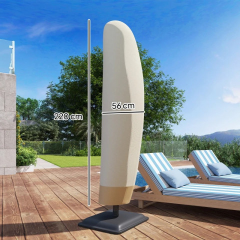 Ochranný kryt na slunečník, průměr 56 cm | béžový č.2