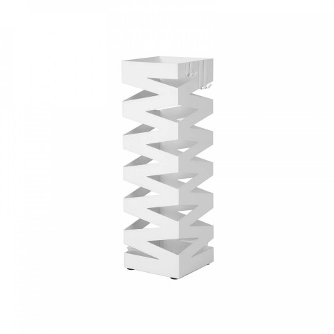 Kovový stojan na deštníky 15,5 x 15,5 x 49 cm | bílý č.5