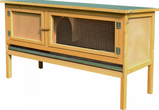 Venkovní králíkárna 115 x 44,3 x 65 cm | světle žlutá č.1