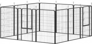 Ohrádka pro štěňata z 12 panelů | černá č.1