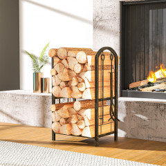 Stojan na palivové dřevo 43 x 30 x 74cm | černý č.1