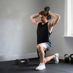 Činky se zátěžovými kotouči 2x20 kg | černé č.3