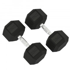 Činky se zátěžovými kotouči 2x20 kg | černé č.2