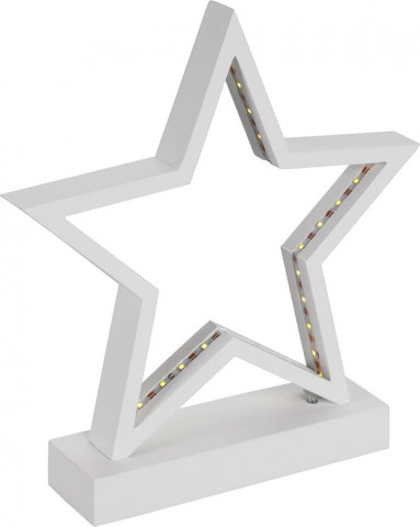 LED dřevěná hvězda | bílá č.2