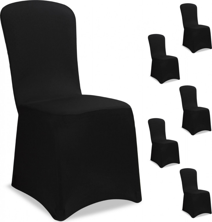 Sada 6 potahů na židle | černá