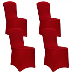 Sada 4 potahů na židle | bordová