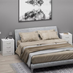 Noční stolek Eloise sada 2 kusů 54x39x28cm | bílý Noční stolek Eloise sada 2 kusů 54x39x28cm | bílý