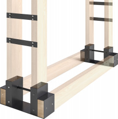 Sada stojanů na palivové dřevo 33,5 x 10 x 15,5 cm | černá č.1