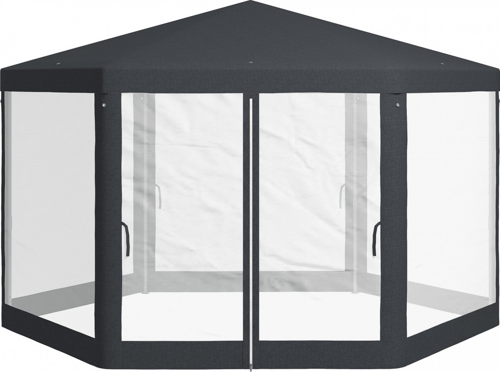Párty stan s moskytiérou | tmavě šedý