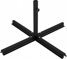Stojan na slunečník křížový 100 x 100 x 75 cm | černý č.1
