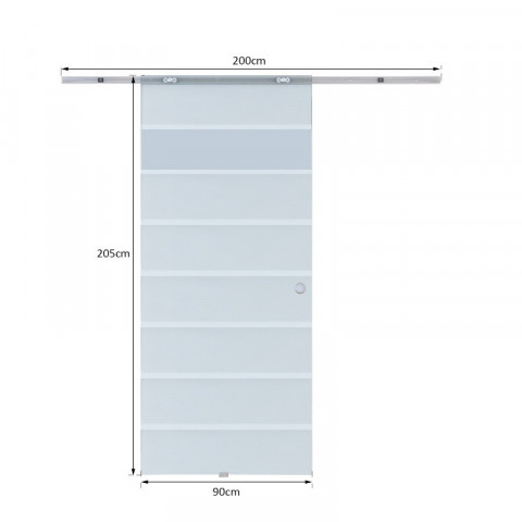 Skleněné posuvné dveře | 90 x 205 cm č.5
