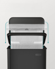 Kuchyňský odpadkový koš 40 l s 15 sáčky | černý č.2