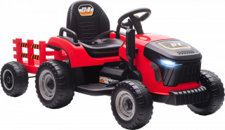 Elektrický dětský traktor s přívěsem | červený č.1
