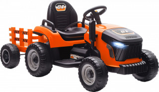 Elektrický dětský traktor s přívěsem | oranžový č.1