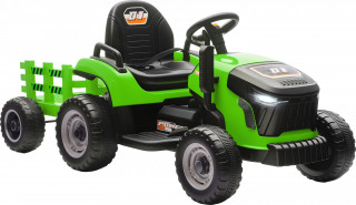 Elektrický dětský traktor s přívěsem | zelený