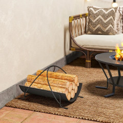 Stojan na palivové dřevo 51 x 38 x 33 cm | černý č.2