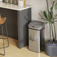 Odpadkový koš se senzorem 48l | stříbrný č.2