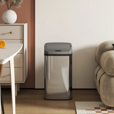 Odpadkový koš se senzorem 48l | stříbrný č.3
