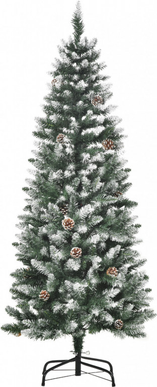 Umělý vánoční stromek 150 cm | zelený + bílý