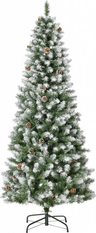 Umělý vánoční stromek 180 cm | zelený + bílý