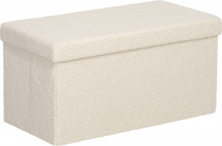 Lavice s úložným prostorem 76 x 38 x 38 cm | krémově bílá č.1