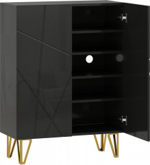 Botník 72 x 31,5 x 95 cm | černý č.1