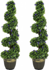 Umělé zimostrázy s levandulí 2 kusy | zelené č.1