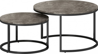 Sada 2 stohovatelných konferenčních stolků | šedé č.1