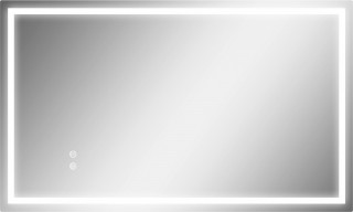 Koupelnové zrcadlo s osvětlením 100 x 60 cm | stříbrné č.1