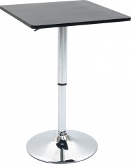 Barový stůl s otočnou deskou 60 x 60 x 82-103 cm | černý č.1