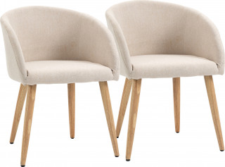 Kuchyňské židle ve skandinávském designu, 2 kusy | béžové č.1