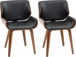 Sada 2 židlí do jídelny | černé č.1